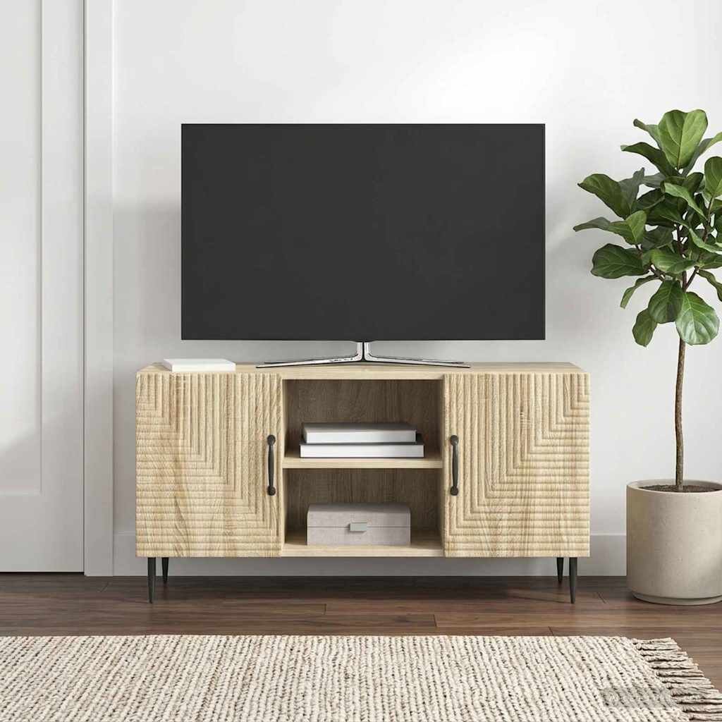 vidaXL ТВ шкаф Дъб сонома 102 x 345 x 50 см Инженерна дървесина