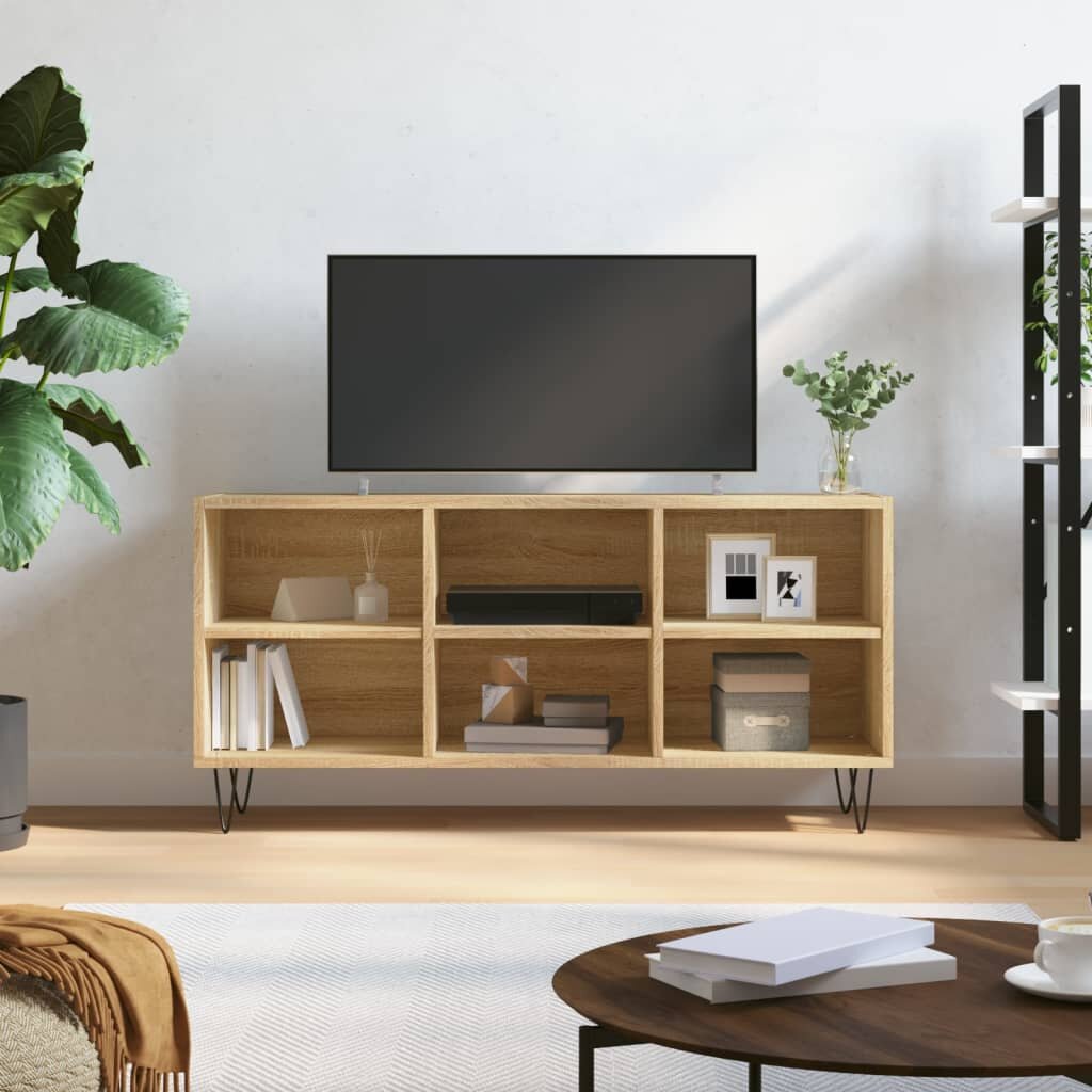 vidaXL ТВ шкаф дъб сонома 1035x30x50 см инженерно дърво
