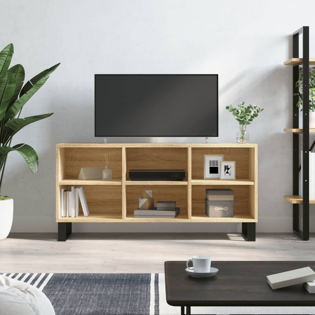 vidaXL ТВ шкаф дъб сонома 1035x30x50 см инженерно дърво