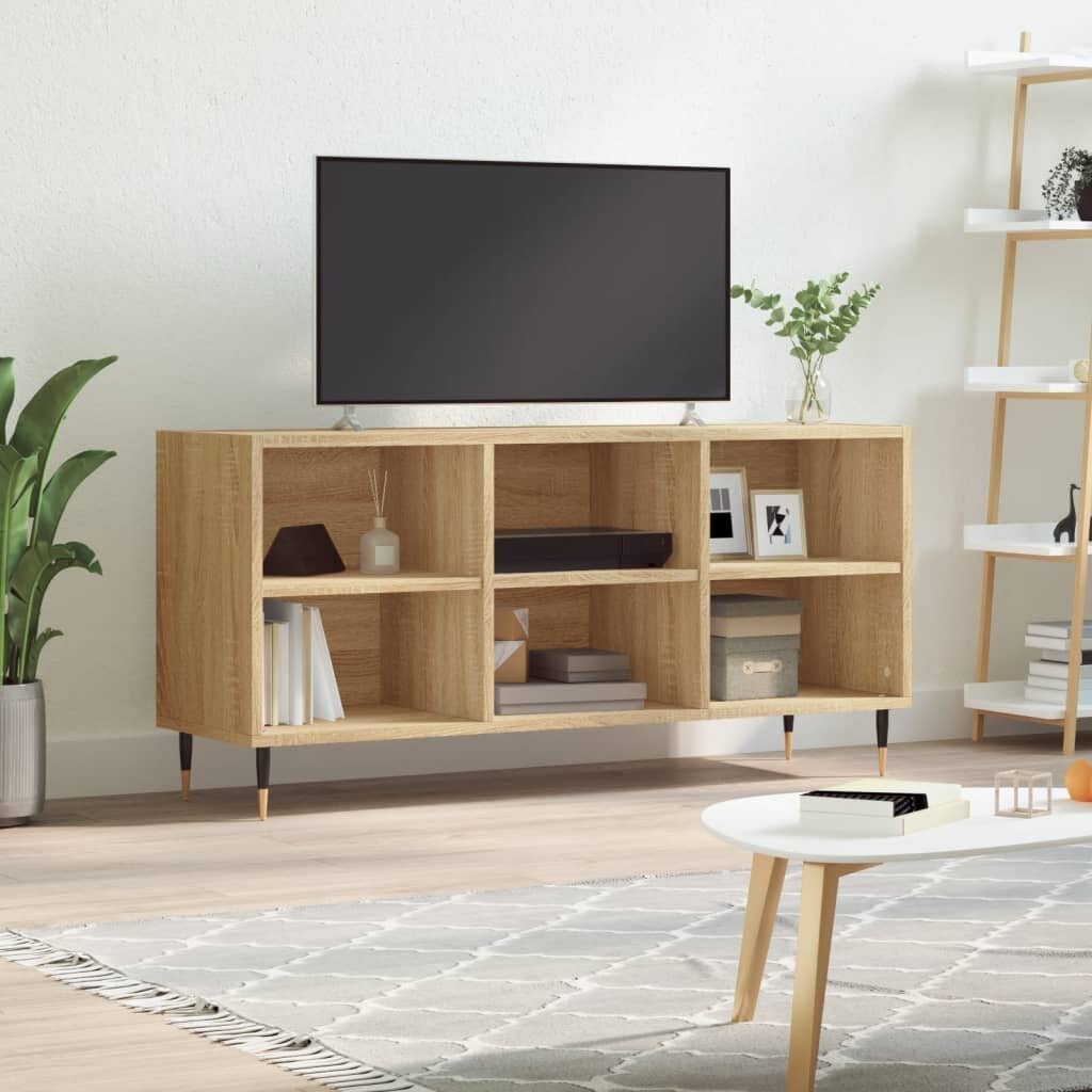 vidaXL ТВ шкаф дъб сонома 1035x30x50 см инженерно дърво
