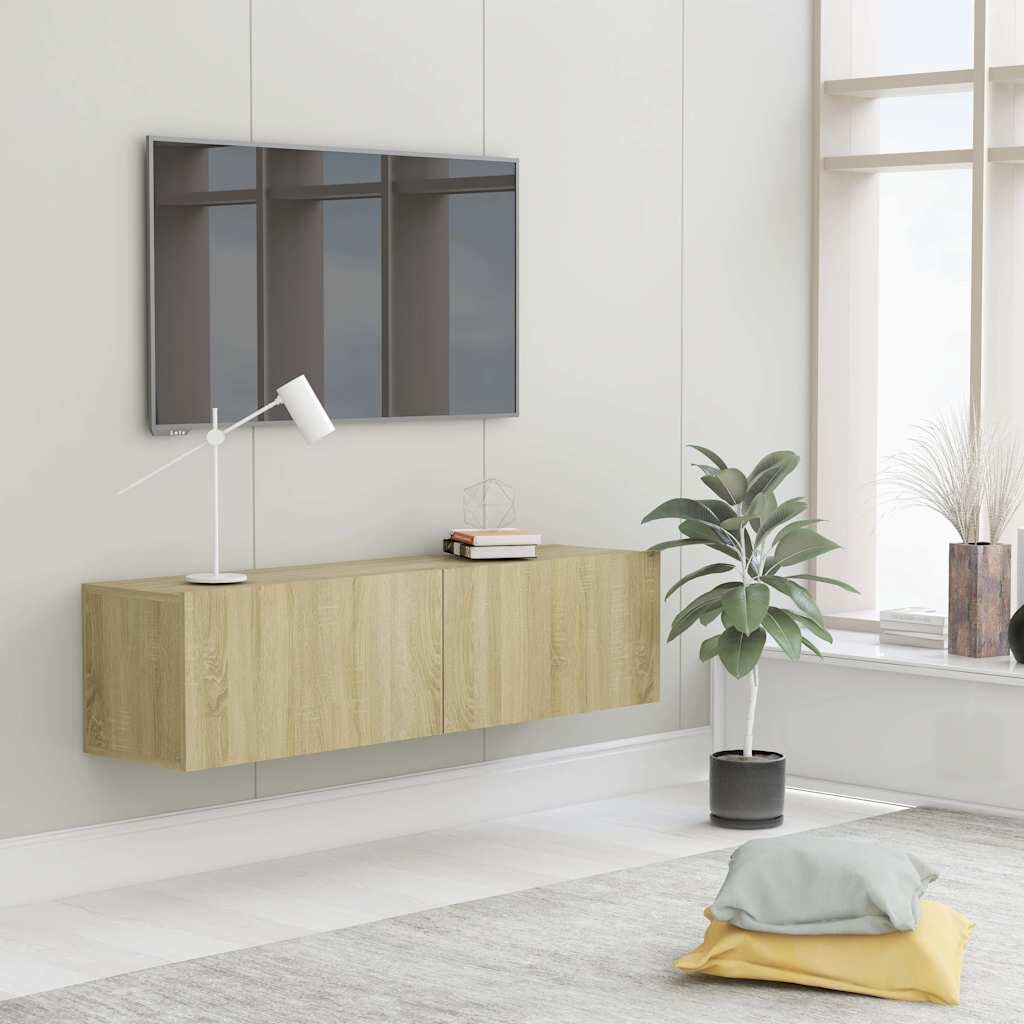 vidaXL ТВ шкаф дъб сонома 120x30x30 см инженерно дърво