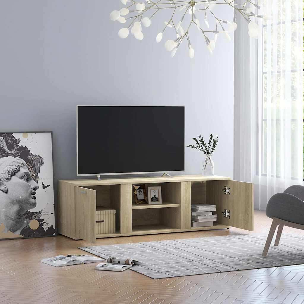 vidaXL ТВ шкаф дъб сонома 120x34x37 см инженерно дърво