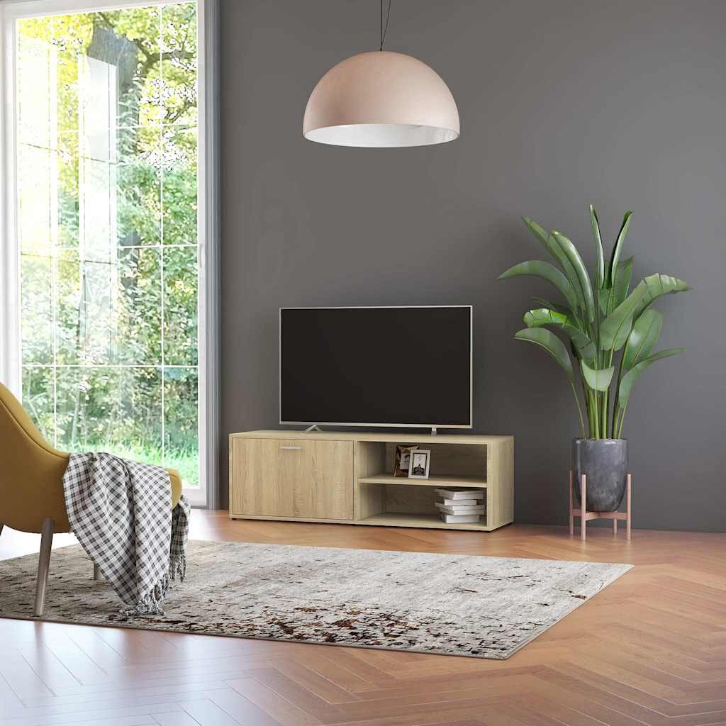 vidaXL ТВ шкаф дъб сонома 120x34x37 см инженерно дърво