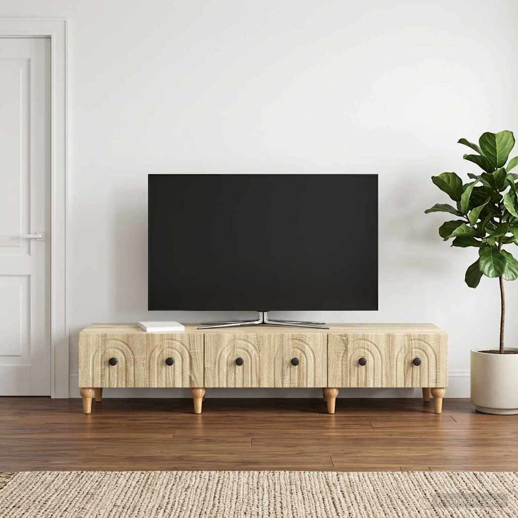 vidaXL ТВ шкаф Дъб сонома 147 x 345 x 30 см Инженерна дървесина