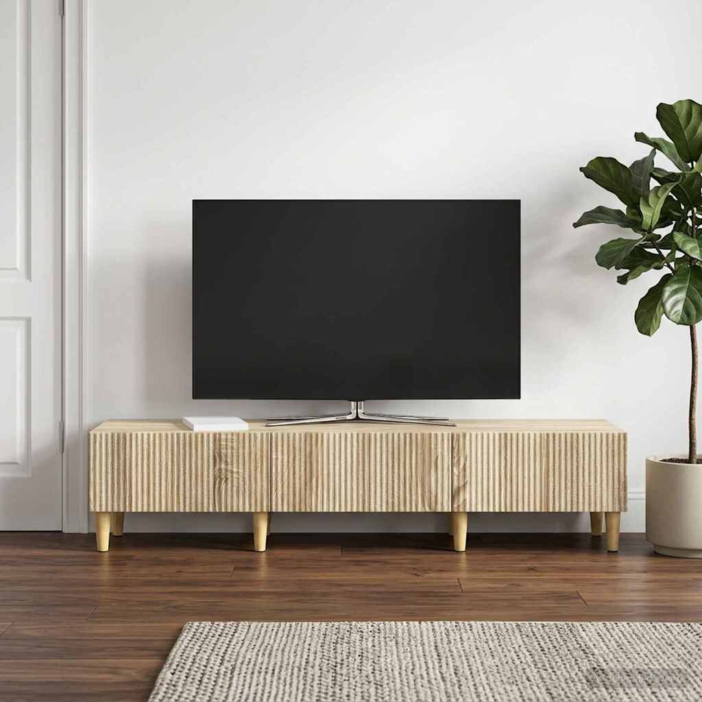 vidaXL ТВ шкаф Дъб сонома 147 x 345 x 30 см Инженерна дървесина