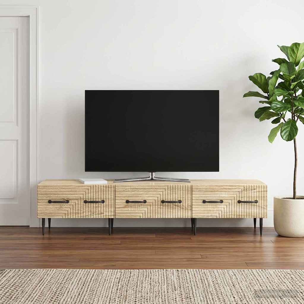 vidaXL ТВ шкаф Дъб сонома 147 x 345 x 30 см Инженерна дървесина