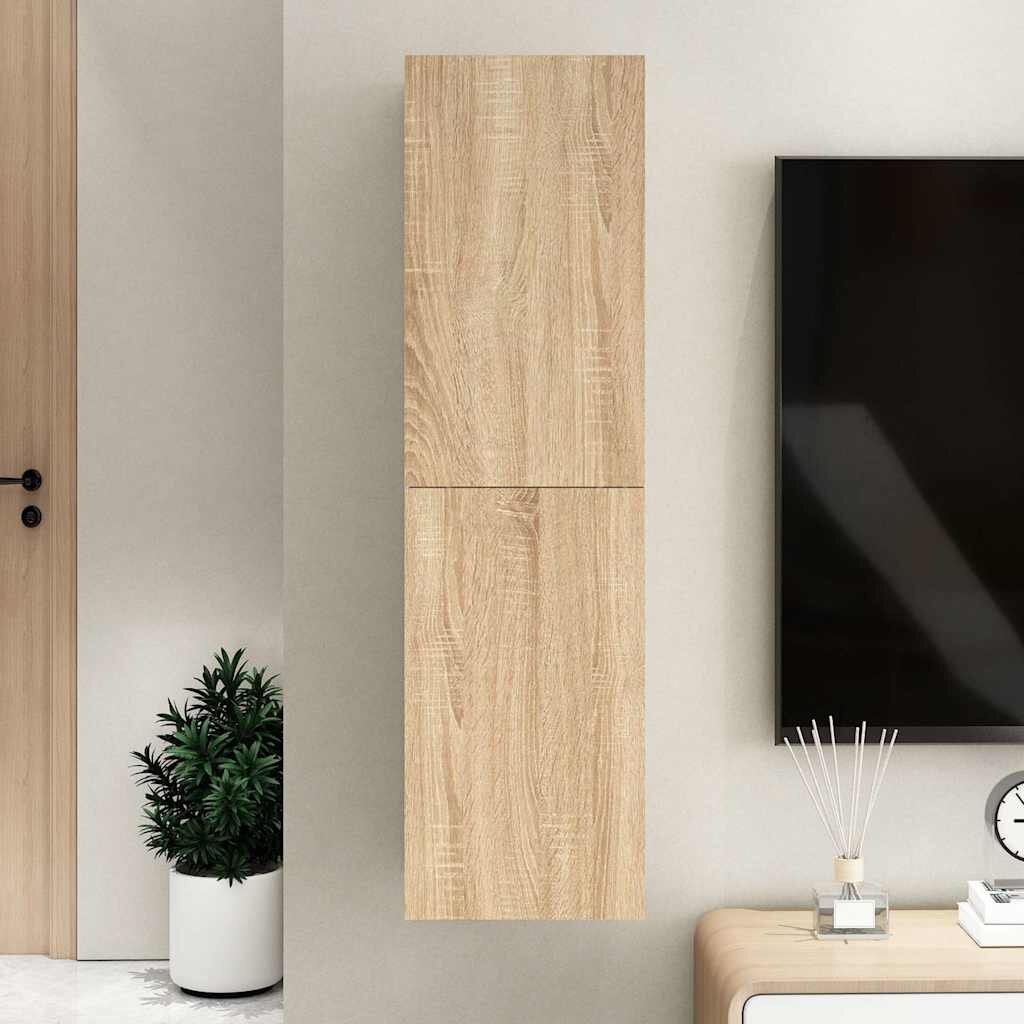 vidaXL ТВ шкаф дъб сонома 305x30x110 см инженерно дърво