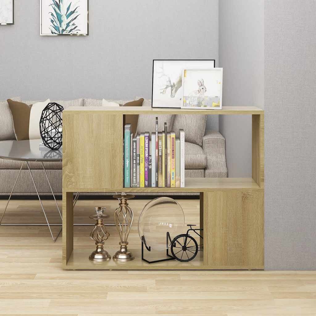 vidaXL ТВ шкаф дъб сонома 80x24x63 см инженерно дърво