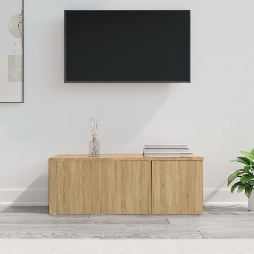 vidaXL ТВ шкаф дъб сонома 80x34x30 см инженерно дърво