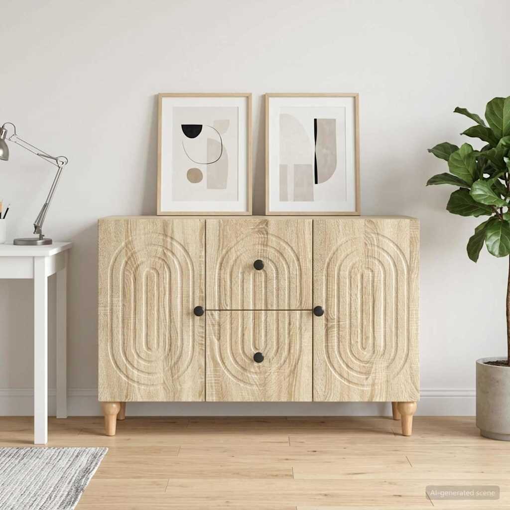 vidaXL ТВ шкаф Дъб сонома 89 x 345 x 60 см Инженерна дървесина