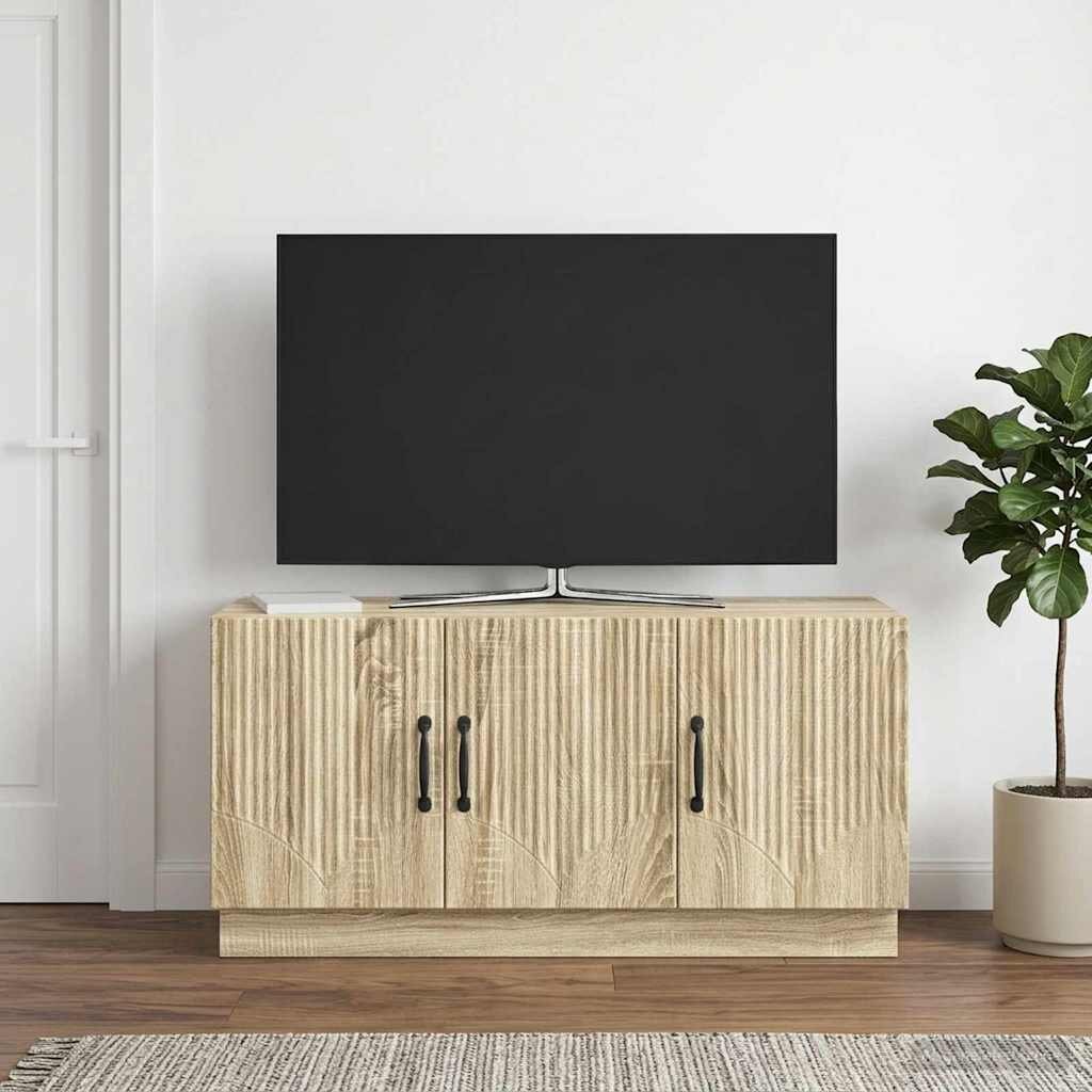 vidaXL ТВ шкаф Дъб сонома 99 x 345 x 47 см Инженерна дървесина