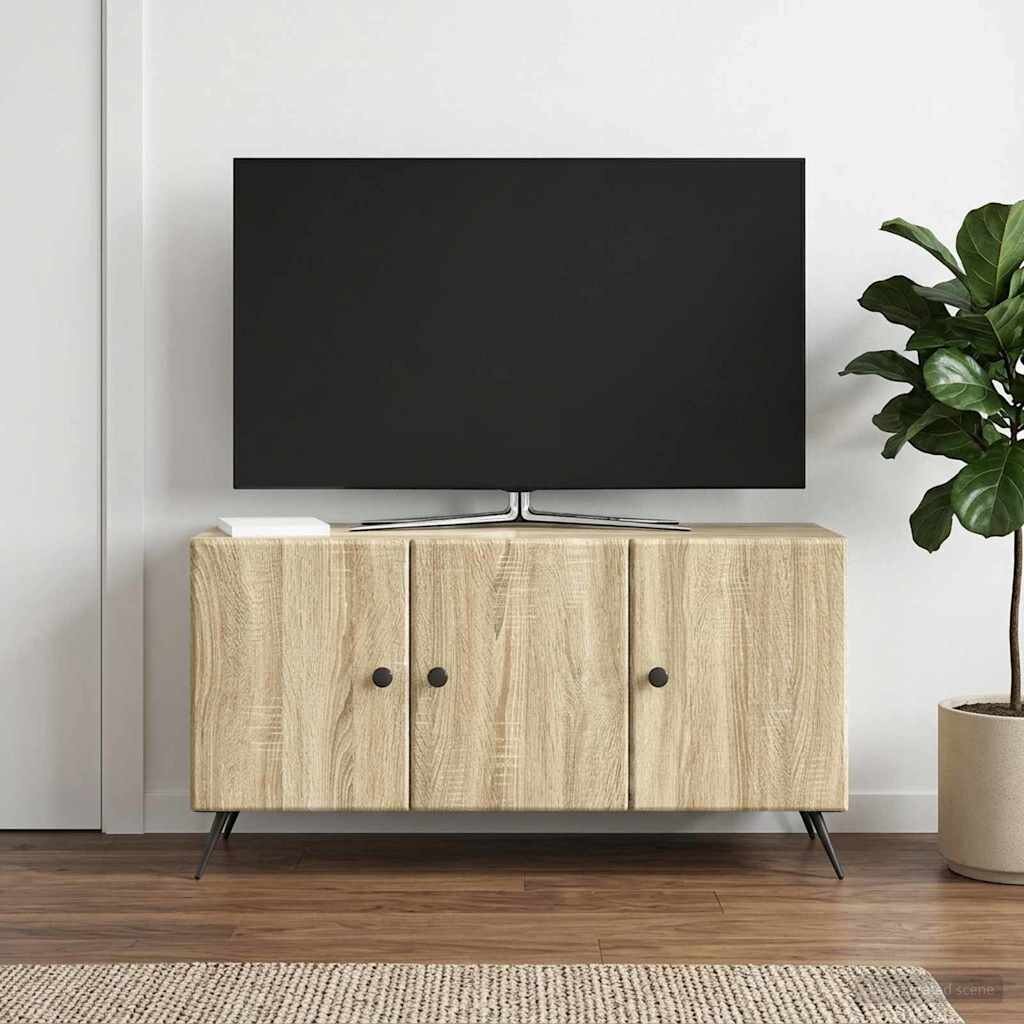 vidaXL ТВ шкаф Дъб сонома 99 x 345 x 50 см Инженерна дървесина