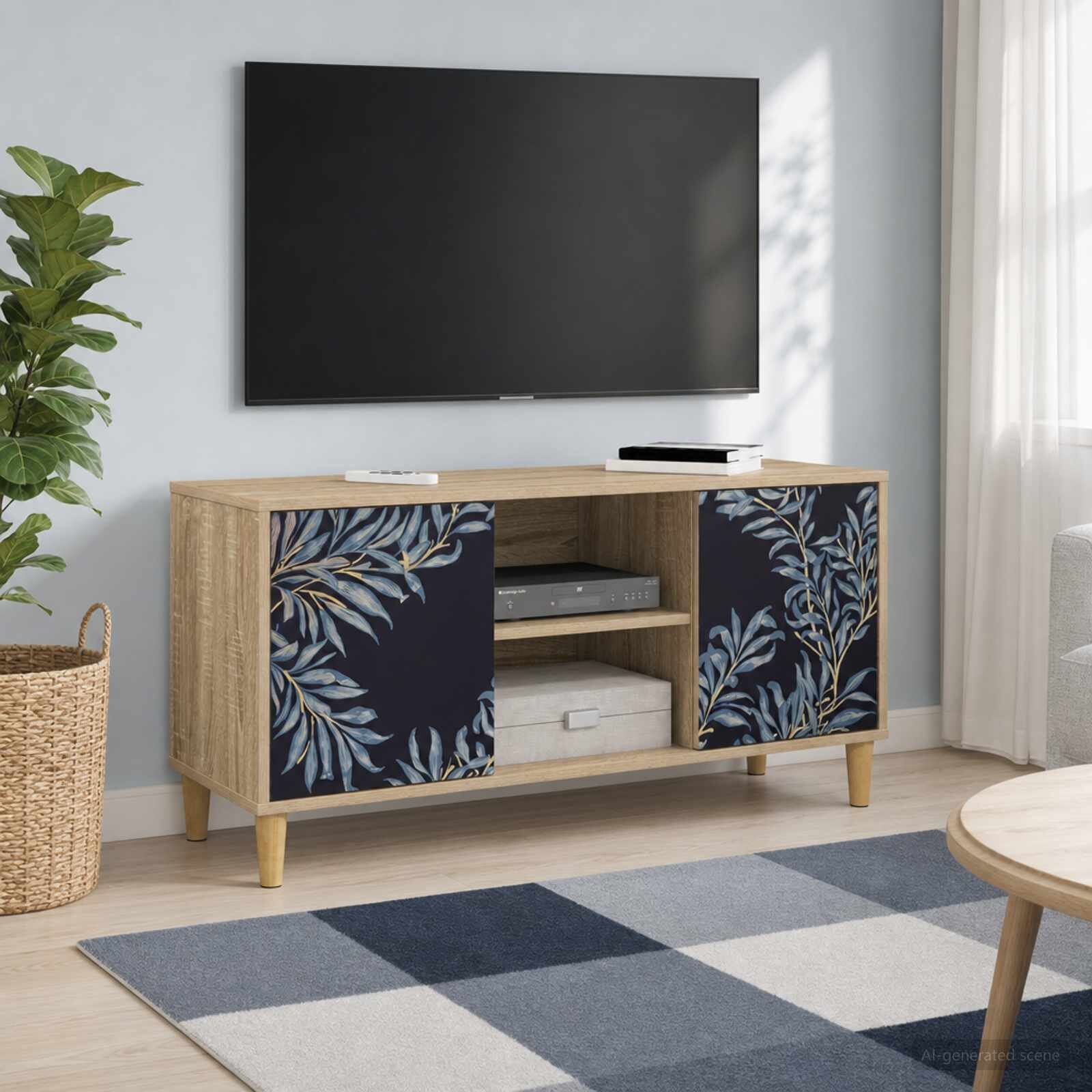 vidaXL ТВ шкаф DOKKUM 102 x 33 x 50 см Сонома Инженерна дървесина