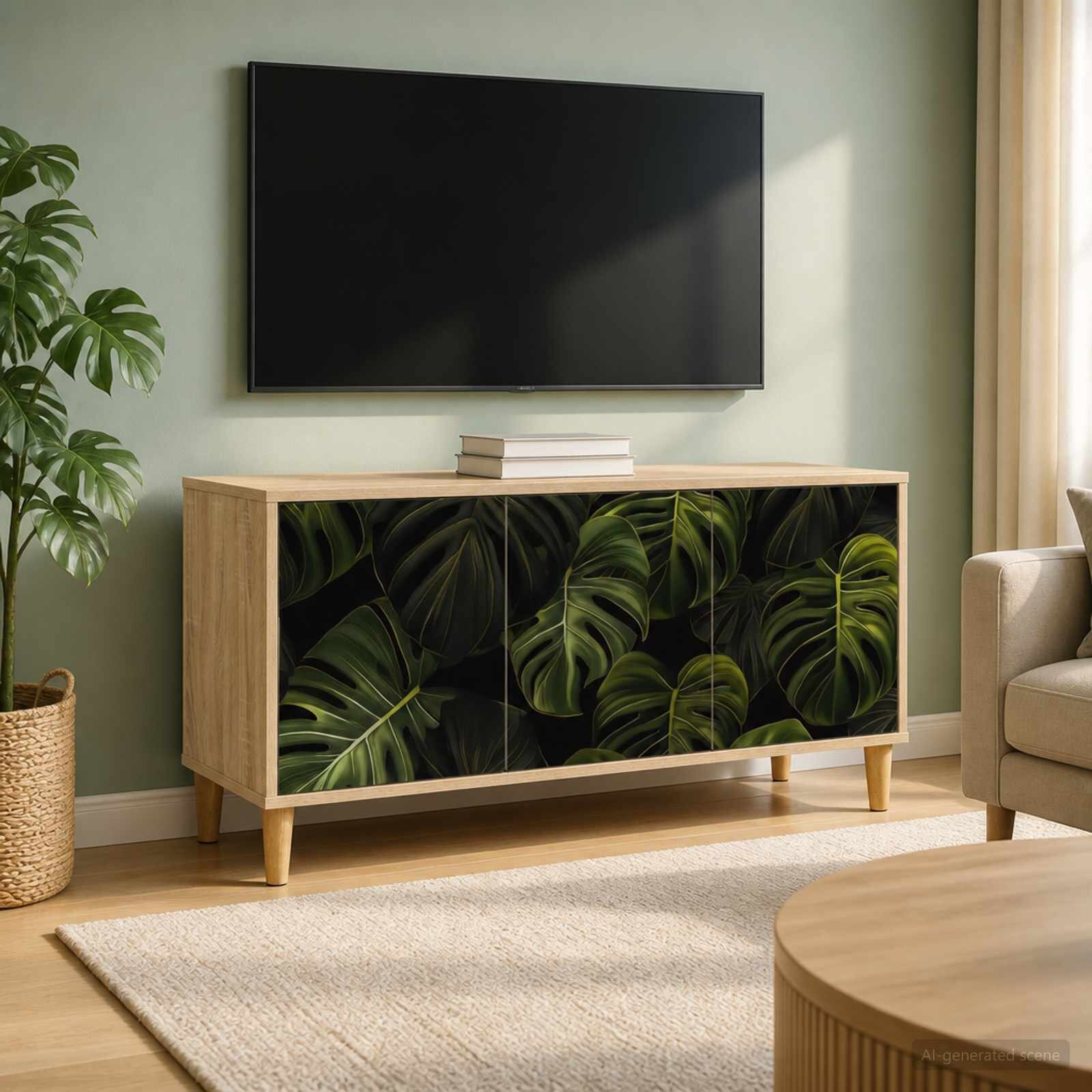 vidaXL ТВ шкаф ELBURG 102 x 33 x 50 см Сонома Инженерна дървесина