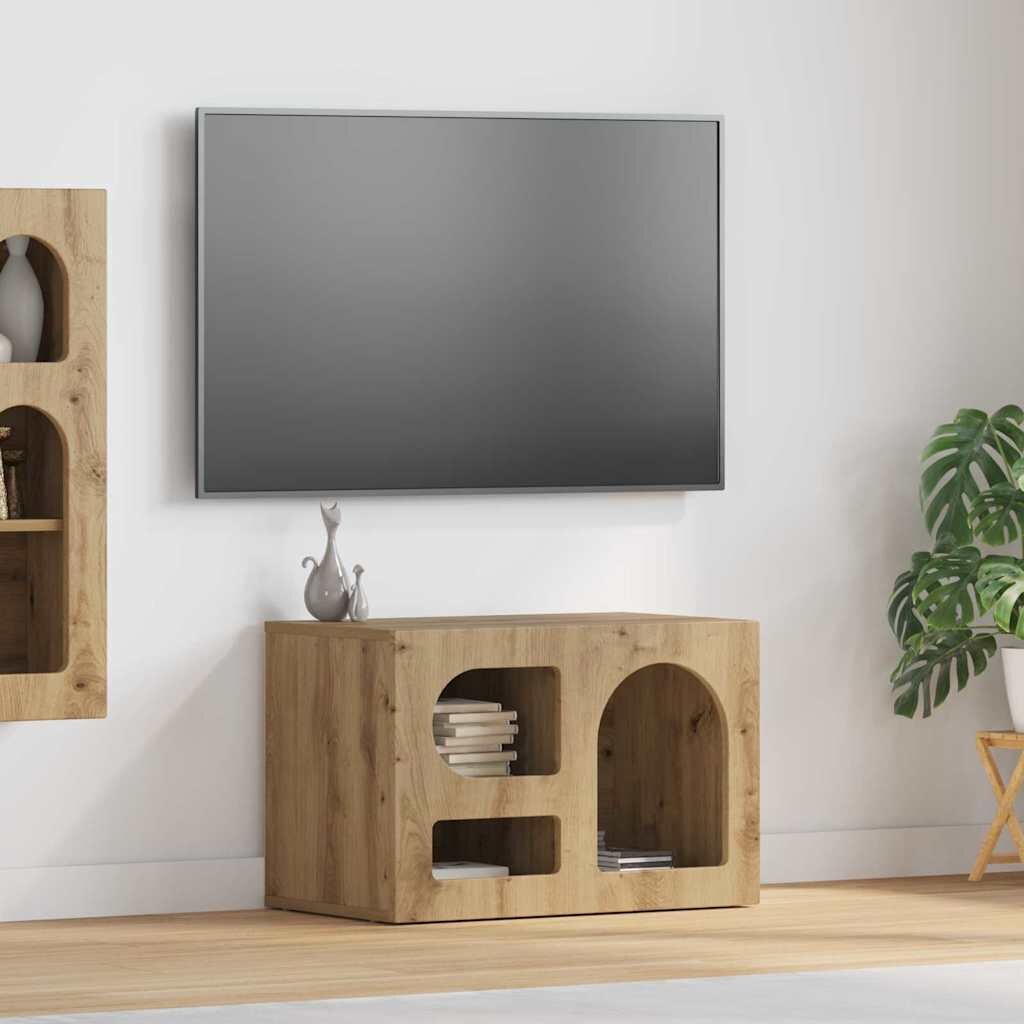 vidaXL ТВ шкаф ELST 60 x 35 x 40 см Дъб Инженерна дървесина