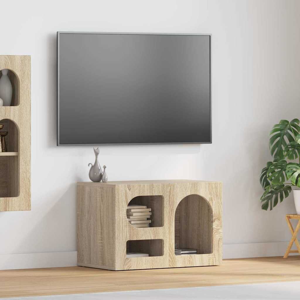 vidaXL ТВ шкаф ELST 60 x 35 x 40 см Сонома дъб Инженерна дървесина