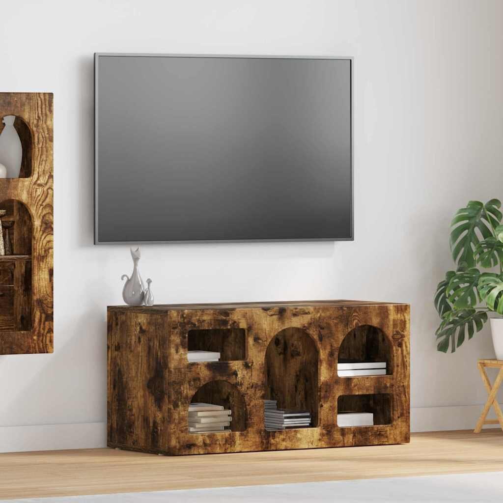 vidaXL ТВ шкаф ELST 80 x 35 x 40 см Димян дъб Инженерна дървесина
