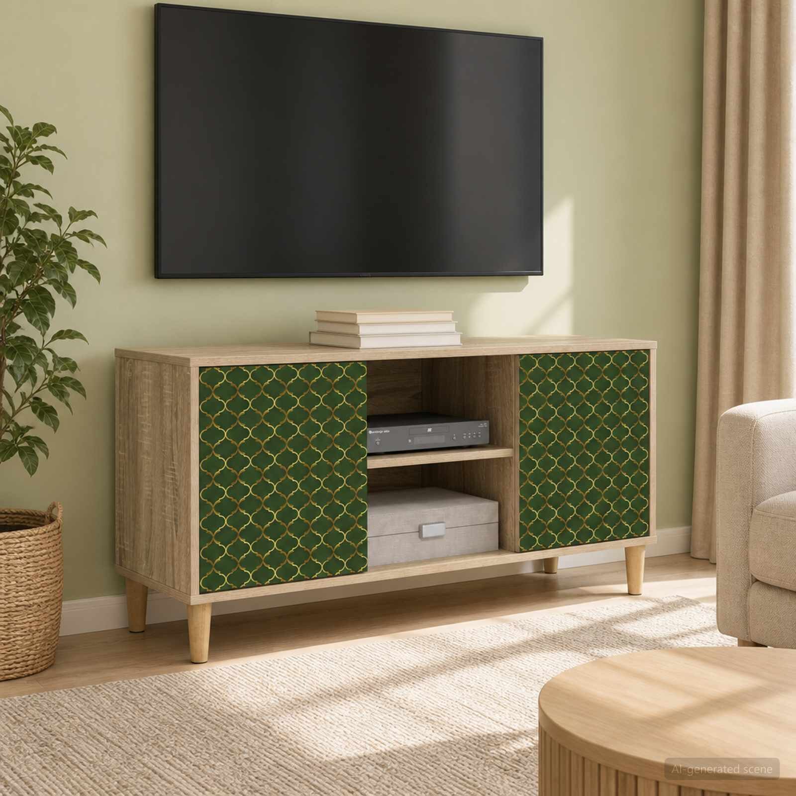 vidaXL ТВ шкаф GELEEN 102 x 33 x 50 см Сонома Инженерна дървесина
