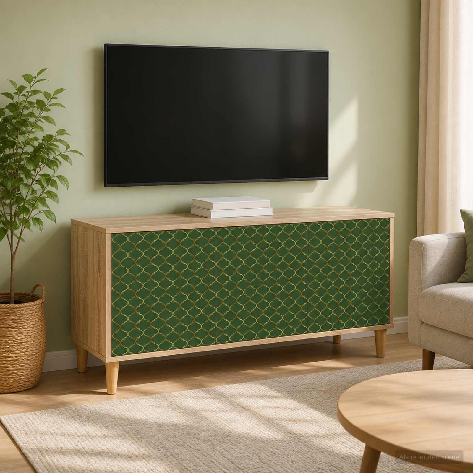 vidaXL ТВ шкаф GELEEN 102 x 33 x 50 см Сонома Инженерна дървесина