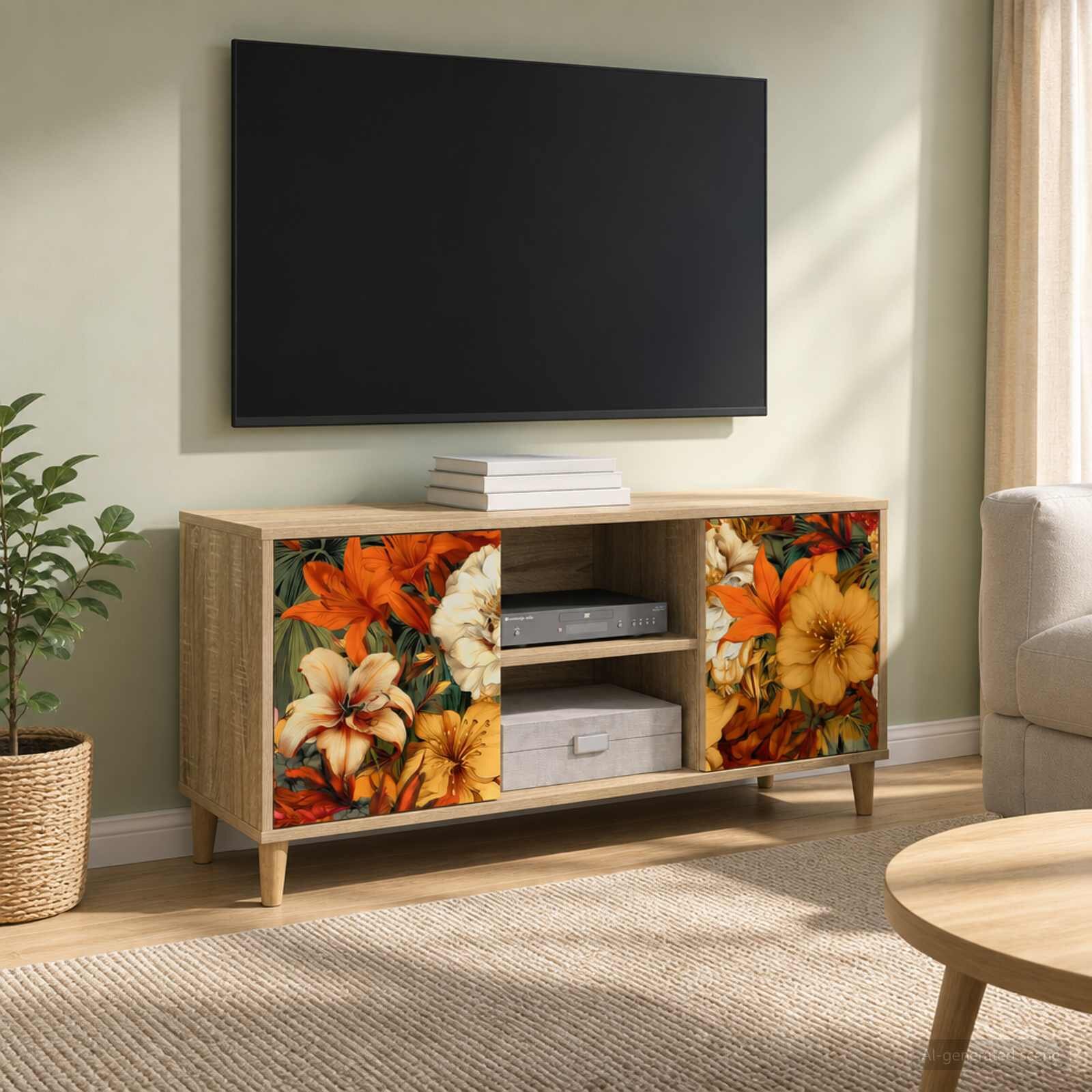 vidaXL ТВ шкаф GENNEP 102 x 33 x 50 см Сонома Инженерна дървесина