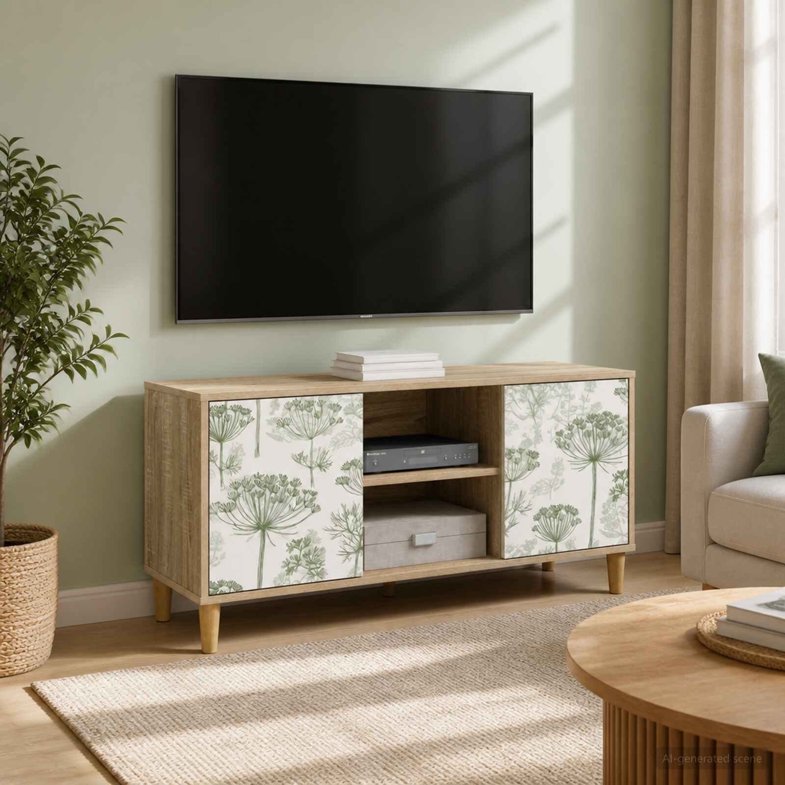 vidaXL ТВ шкаф GOTHA 102 x 33 x 50 см Сонома Инженерна дървесина