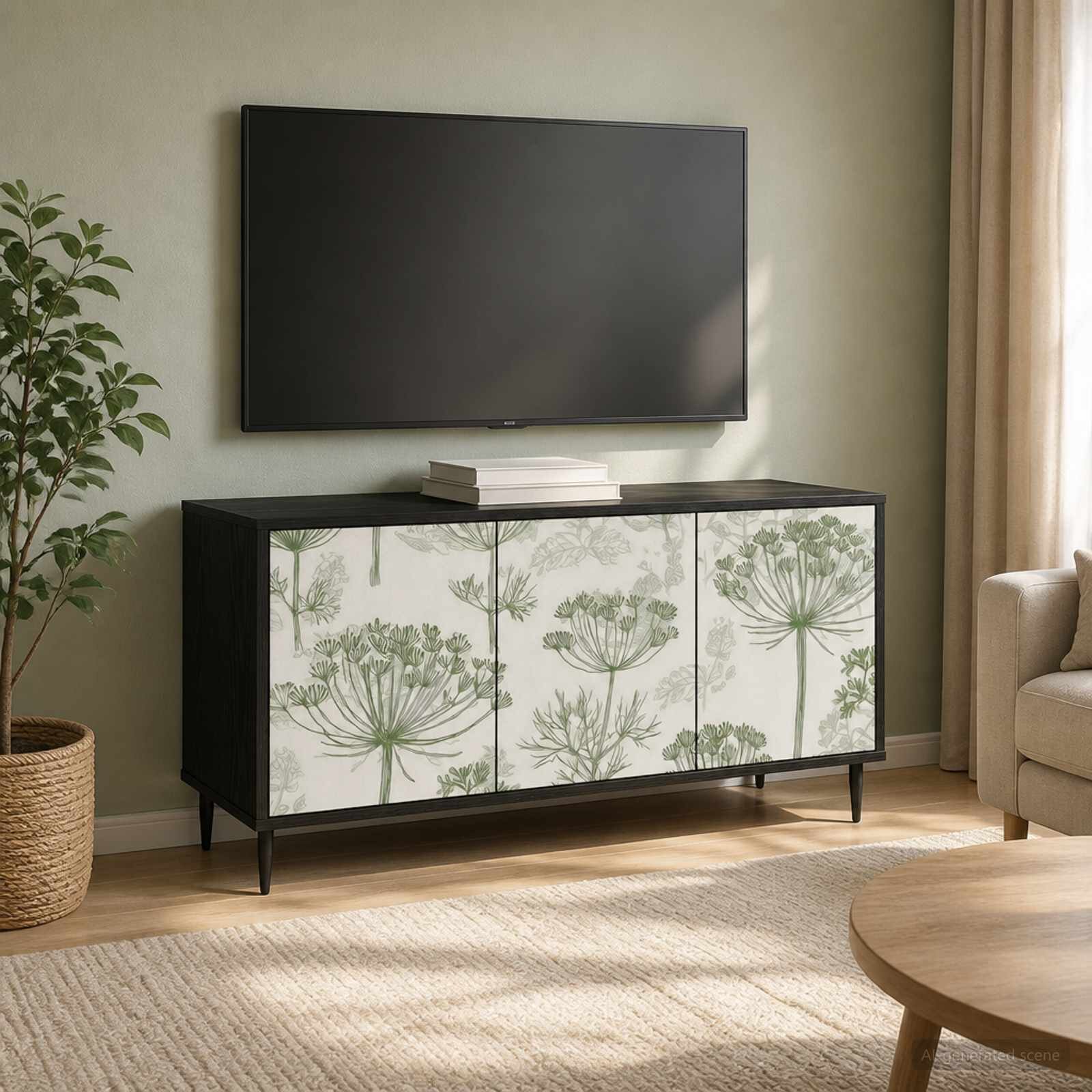 vidaXL ТВ шкаф GOTHA 102 x 33 x 51 см Черен дъб Инженерна дървесина