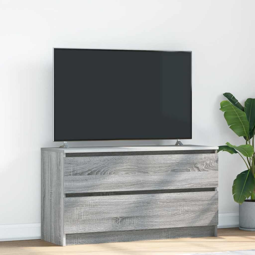 vidaXL ТВ шкаф Grey Sonoma 100x35x54 cm Инженерна дървесина