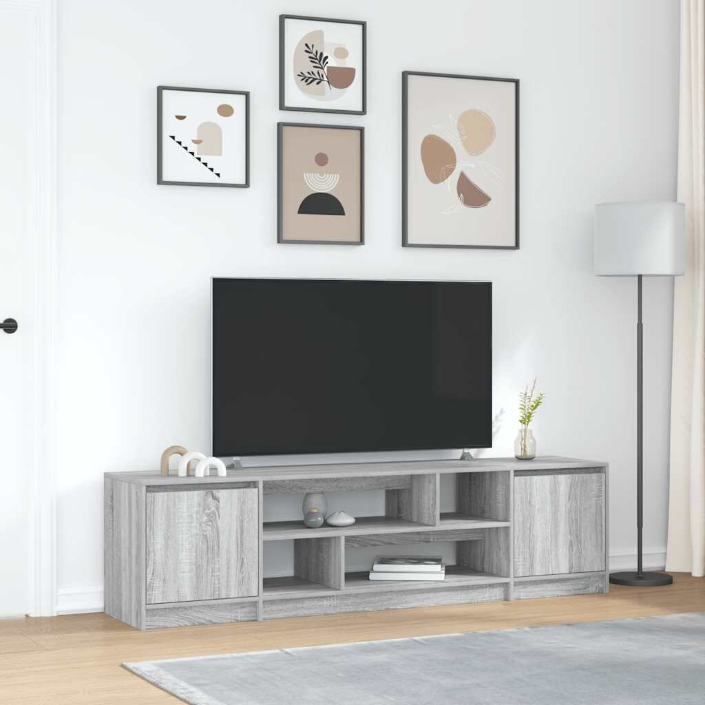 vidaXL ТВ шкаф Grey Sonoma 1885x41x50 cm Инженерна дървесина