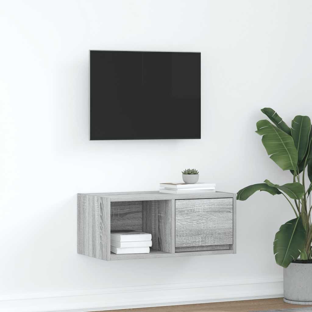vidaXL ТВ шкаф Grey Sonoma 60x31x255 cm Инженерна дървесина