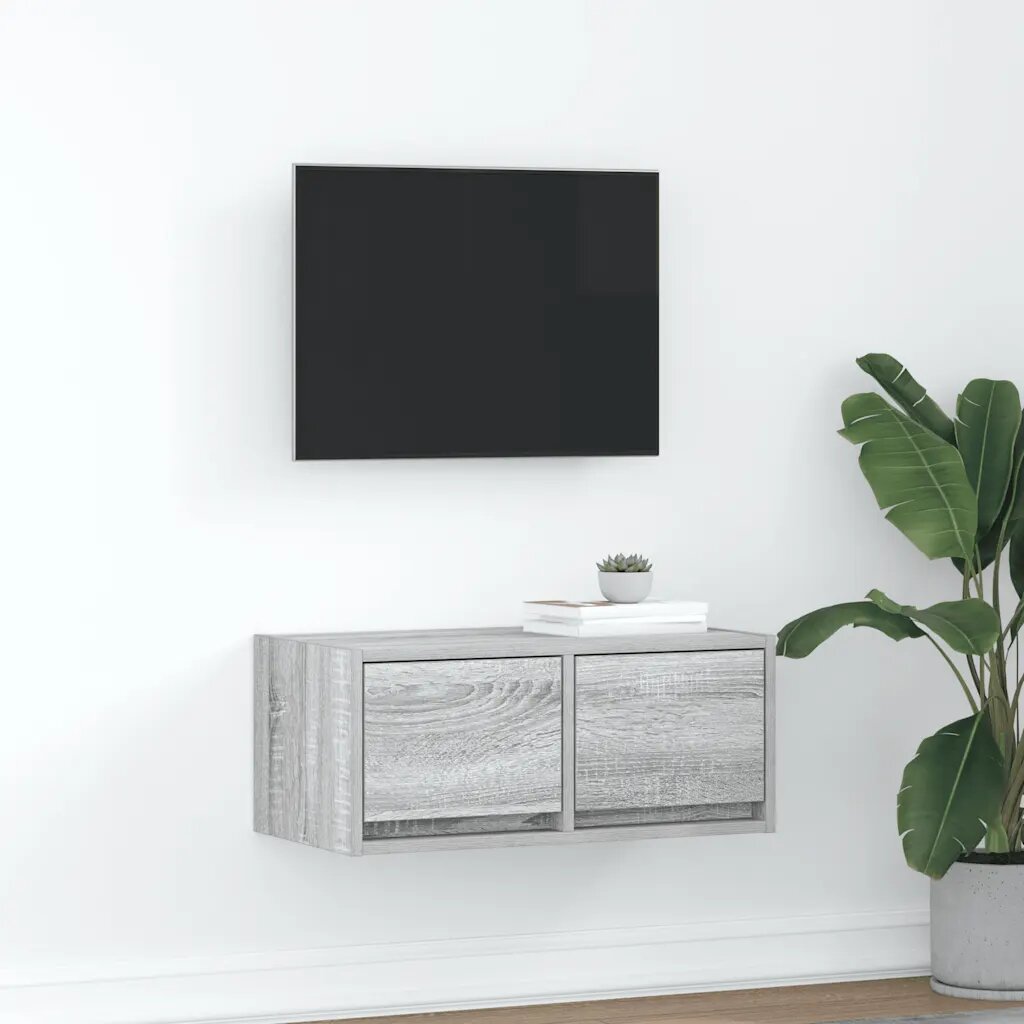 vidaXL ТВ шкаф Grey Sonoma 60x31x255 cm Инженерна дървесина