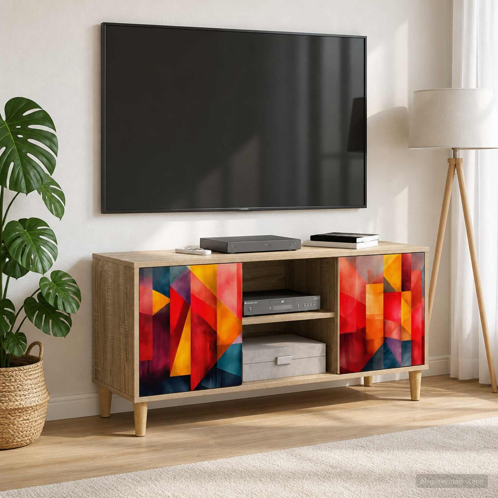 vidaXL ТВ шкаф HEESCH 102 x 33 x 50 см Сонома Инженерна дървесина