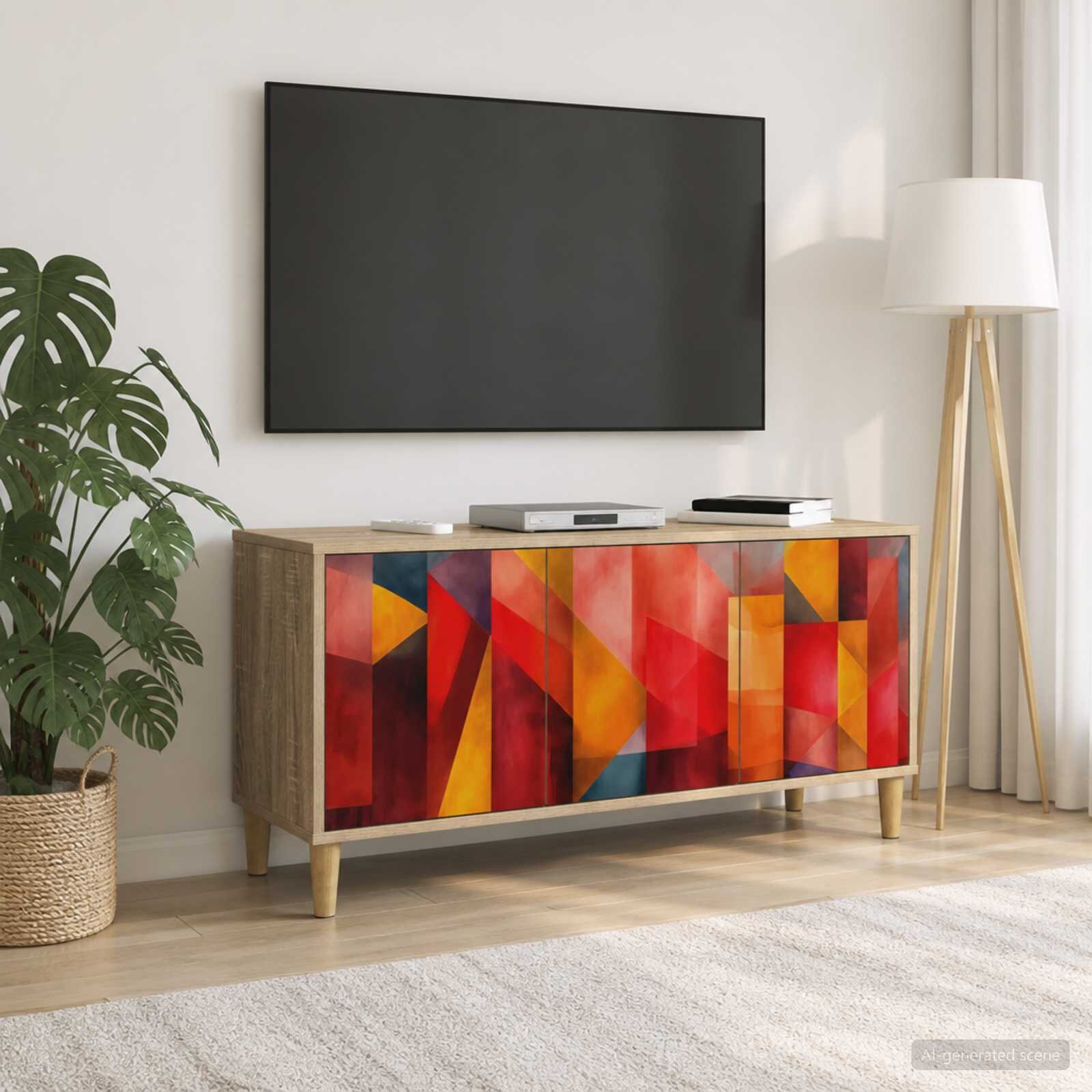 vidaXL ТВ шкаф HEESCH 102 x 33 x 50 см Сонома Инженерна дървесина