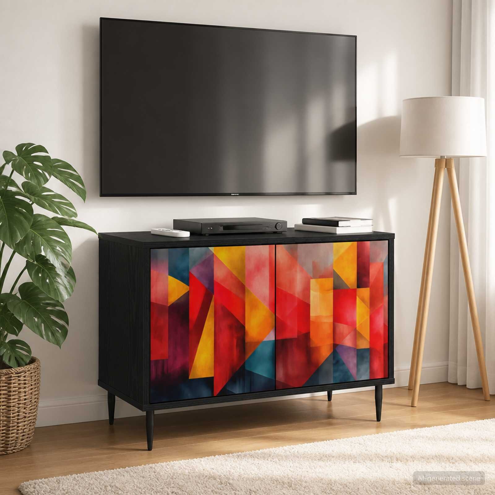 vidaXL ТВ шкаф HEESCH 69 x 33 x 505 см Черен дъб Инженерна дървесина