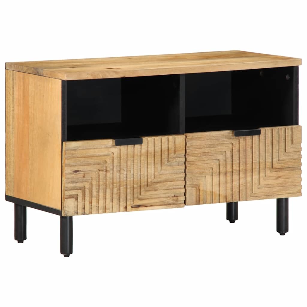 vidaXL TV шкаф кафяв 70x33x46 cm масивна дървесина манго