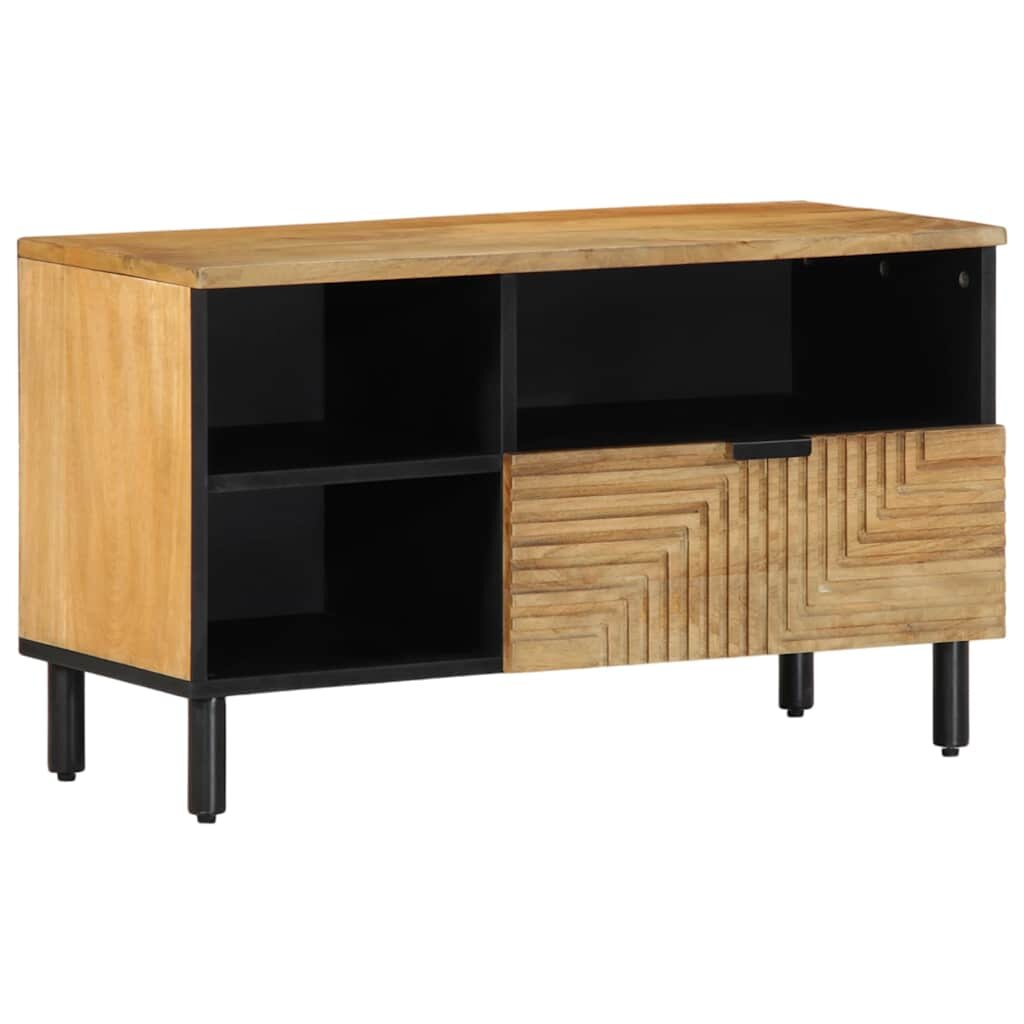 vidaXL TV шкаф кафяв 80x33x46 cm масивна дървесина манго