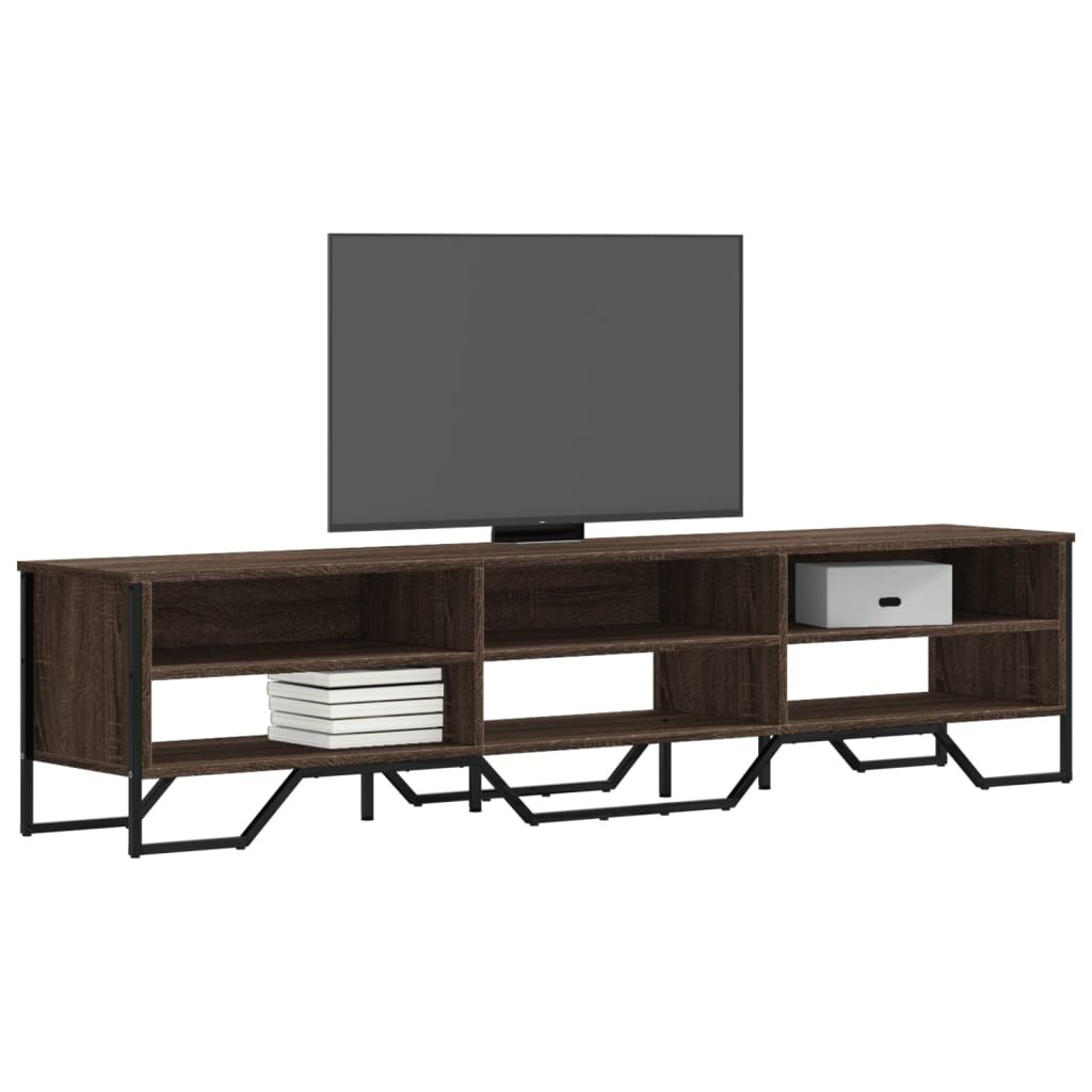 vidaXL ТВ шкаф кафяв дъб 180x34x41 см инженерно дърво