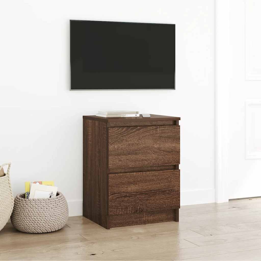 vidaXL ТВ шкаф кафяв дъб 40x35x54 см инженерно дърво