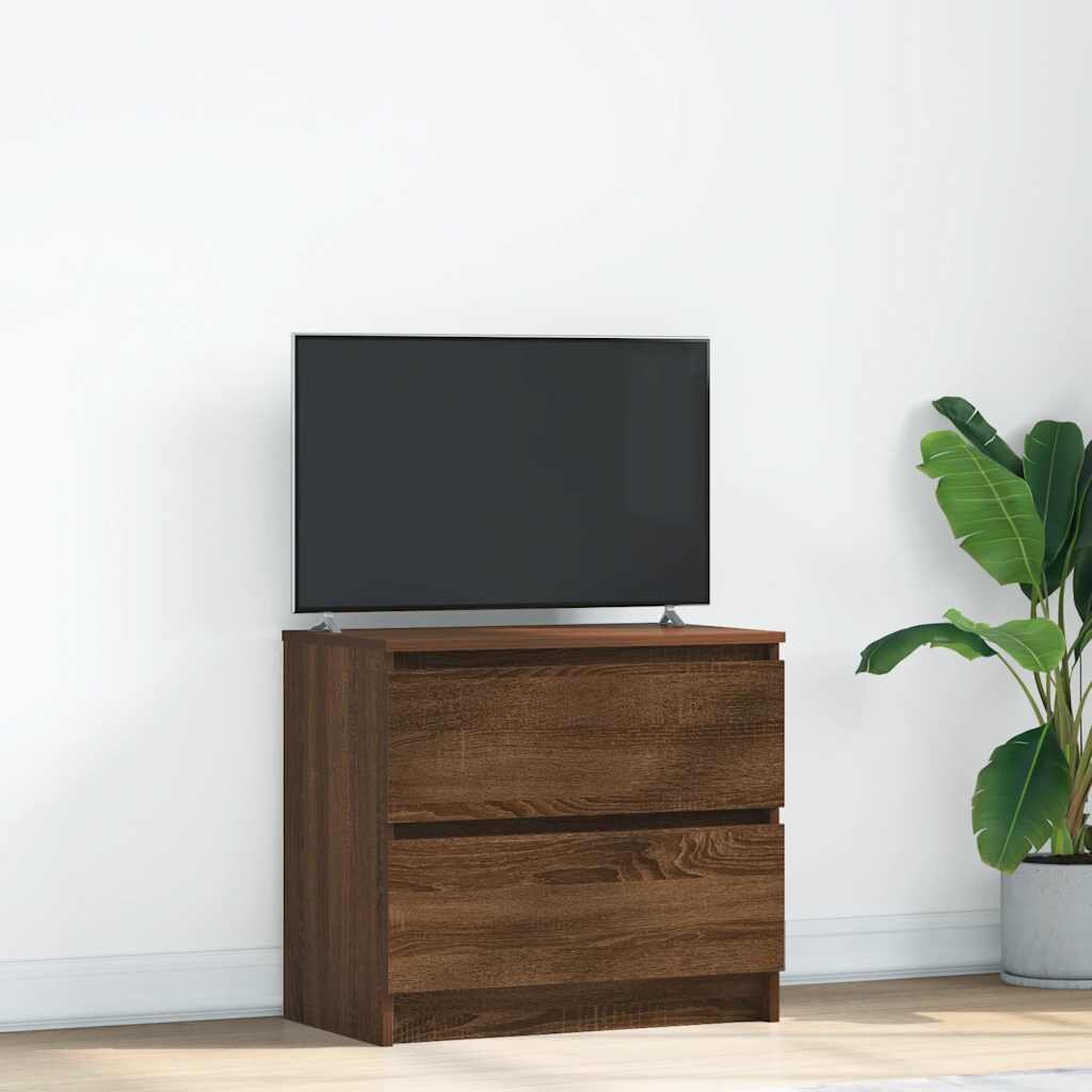vidaXL ТВ шкаф Кафяв дъб 60x35x54 cm Инженерна дървесина