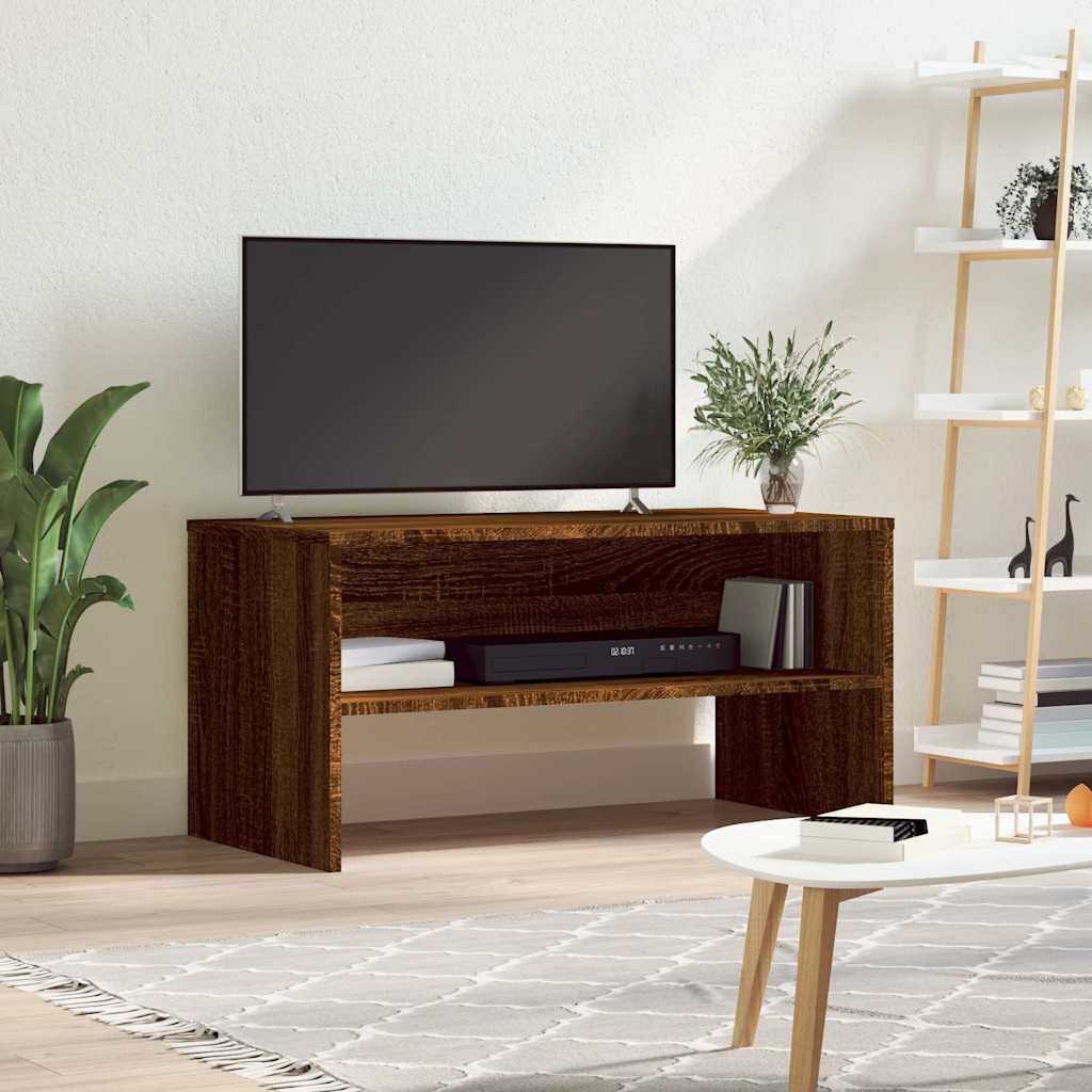 vidaXL ТВ шкаф кафяв дъб 80x40x40 см инженерно дърво