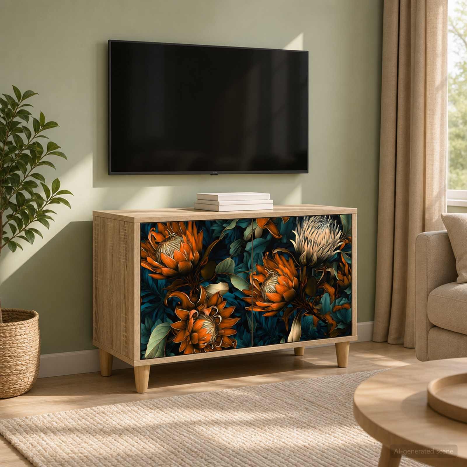 vidaXL ТВ шкаф LOCHEM 69 x 33 x 50 см Сонома Инженерна дървесина