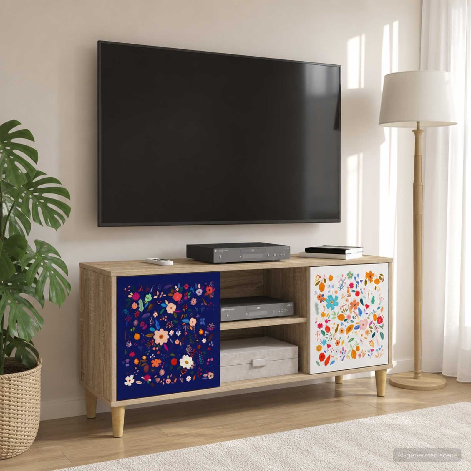 vidaXL ТВ шкаф MAINZ 102 x 33 x 50 см Сонома Инженерна дървесина