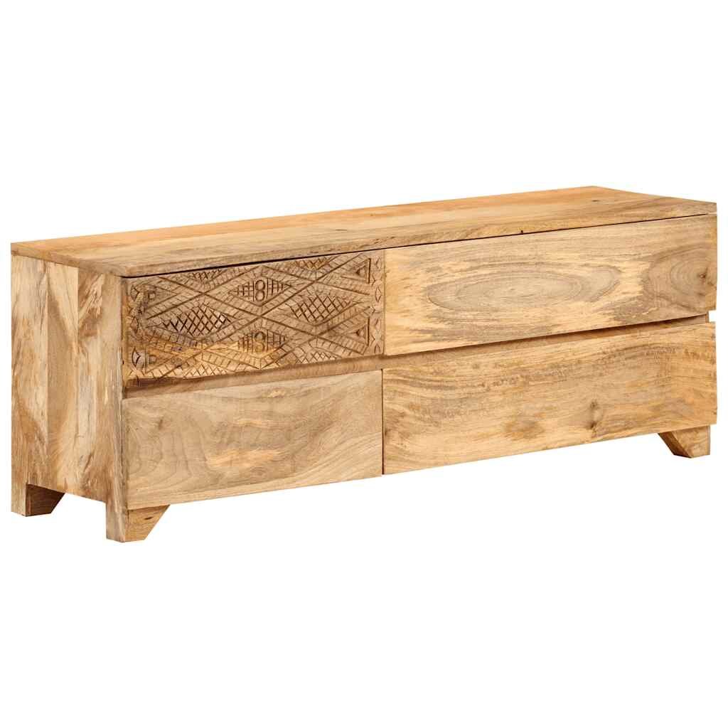 vidaXL ТВ шкаф мангово дърво масив 110x30x40 cм