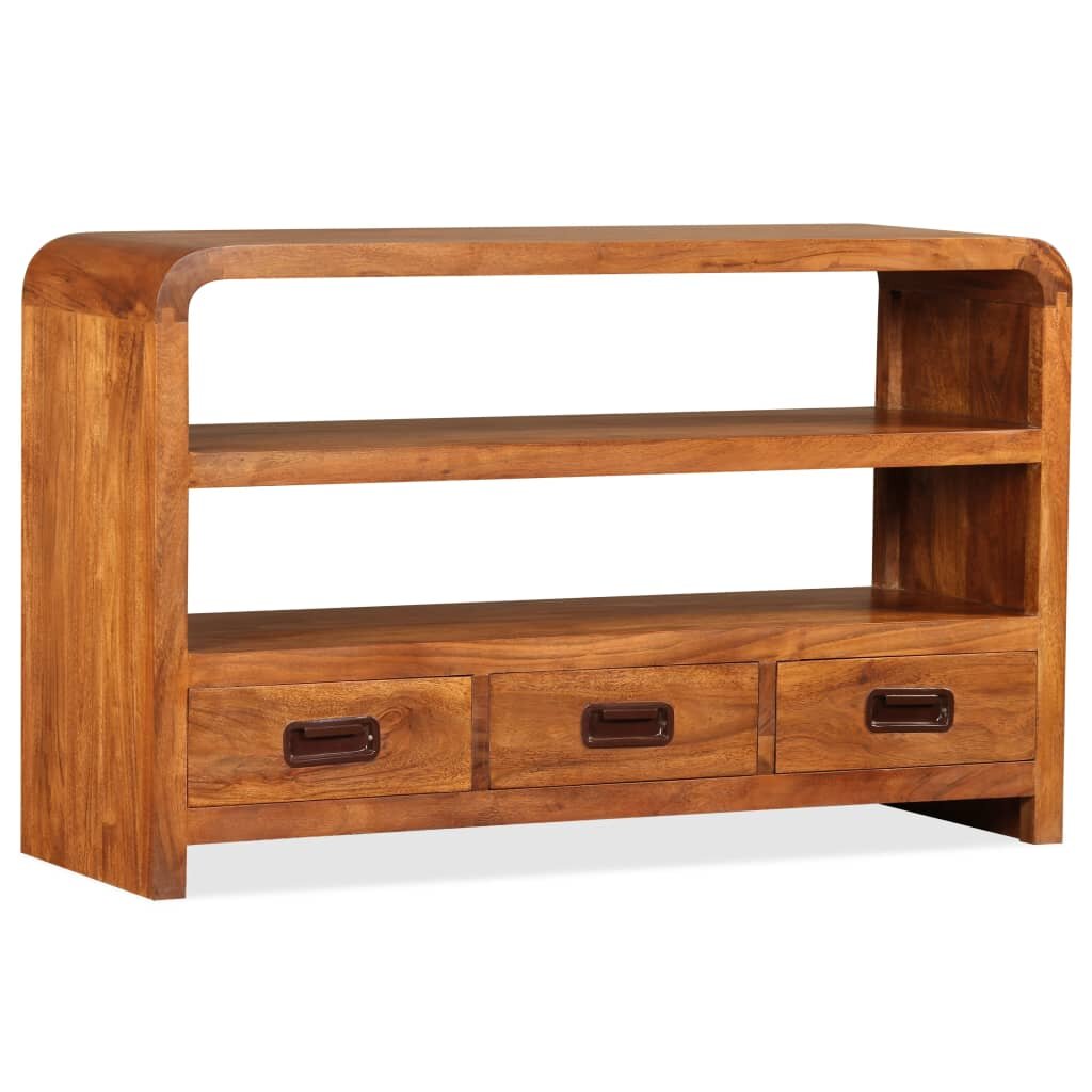 vidaXL ТВ шкаф масивна акация 90x30x55 см