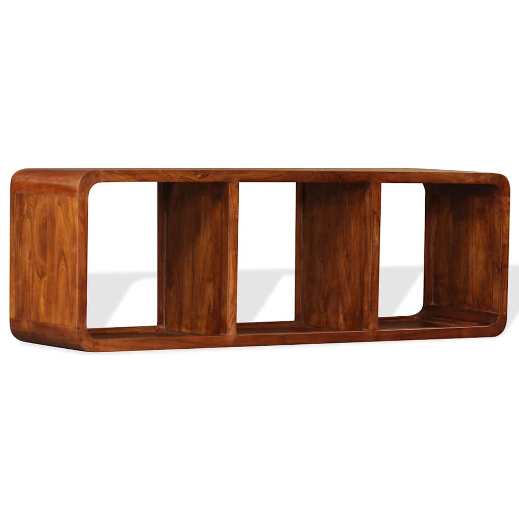 vidaXL ТВ шкаф масивно дърво с меден финиш 120x30x40 см