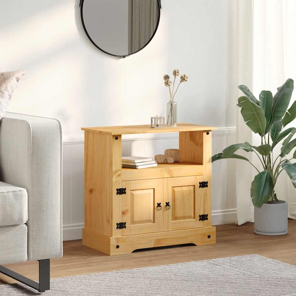 vidaXL ТВ шкаф мексикански бор стил Корона 80x43x78 cм