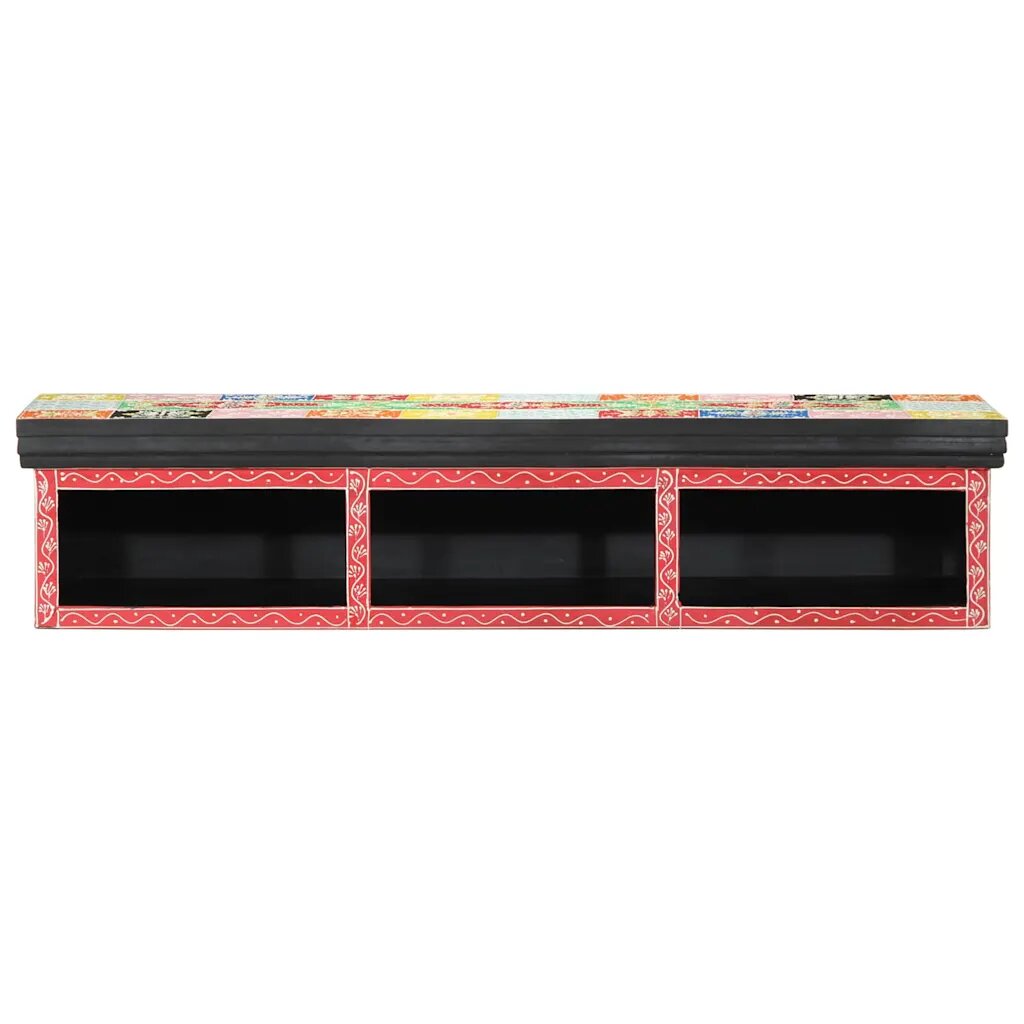 vidaXL ТВ шкаф Многоцветен 100 x 30 x 22 см Инженерна дървесина
