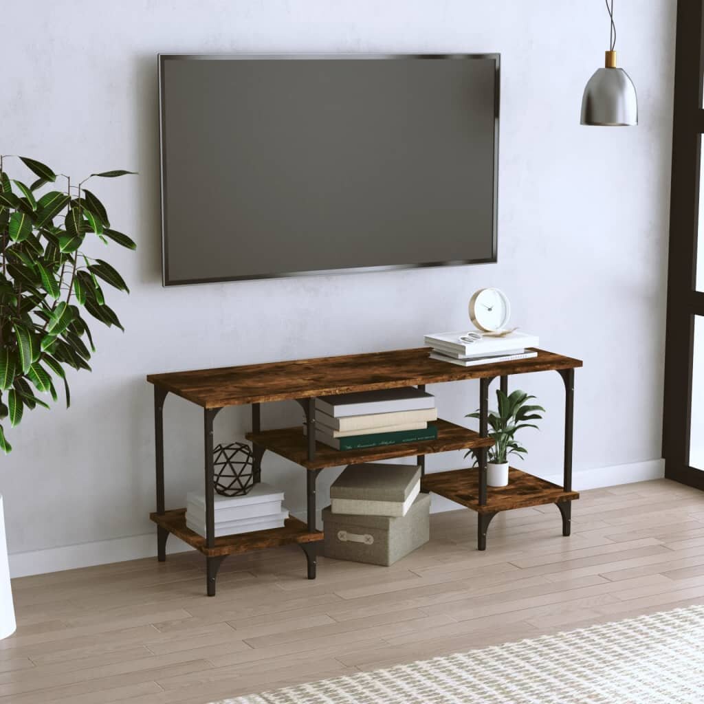 vidaXL ТВ шкаф опушен дъб 102x35x455 см инженерно дърво