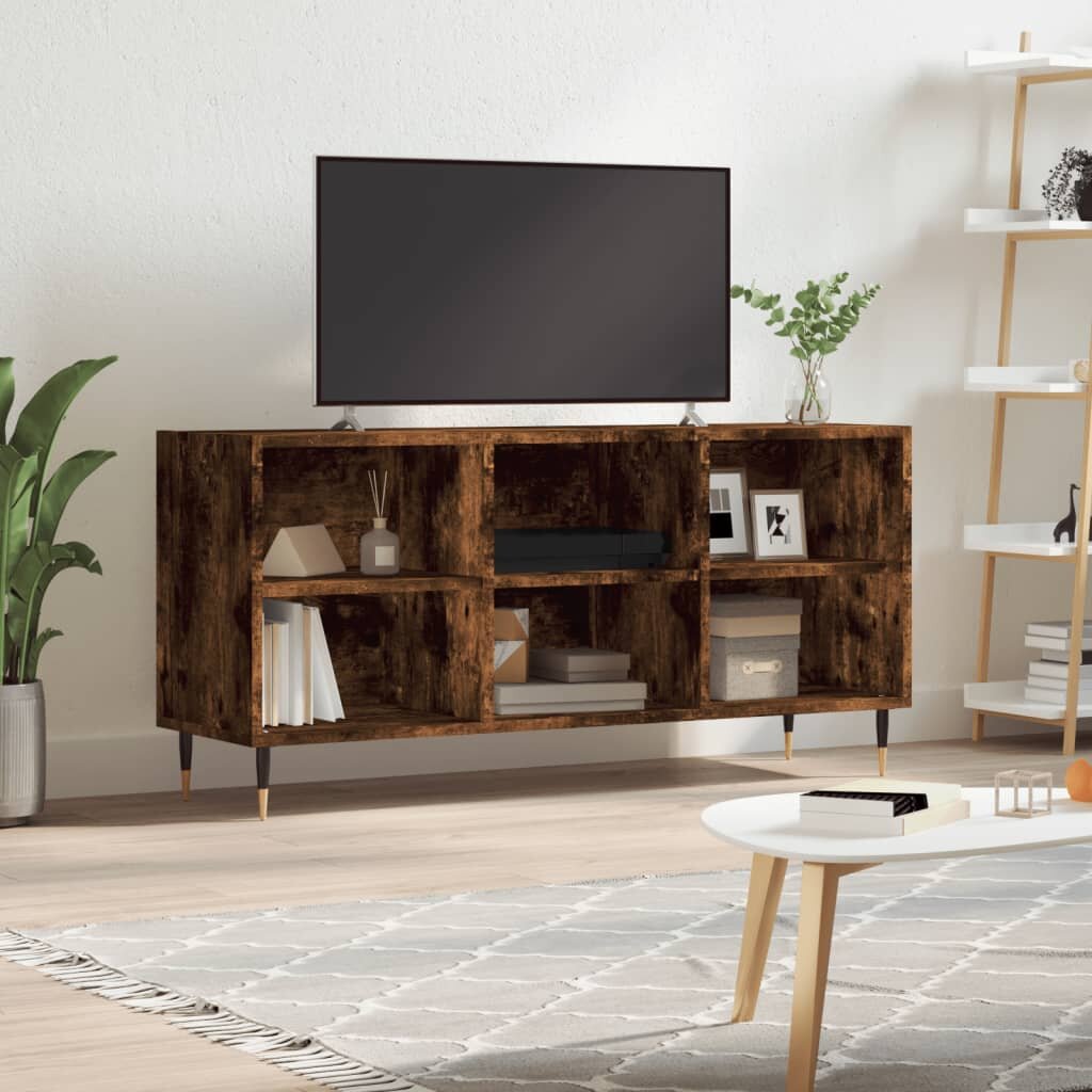 vidaXL ТВ шкаф опушен дъб 1035x30x50 см инженерно дърво