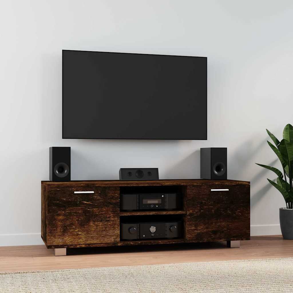 vidaXL ТВ шкаф опушен дъб 120x405x35 см инженерно дърво