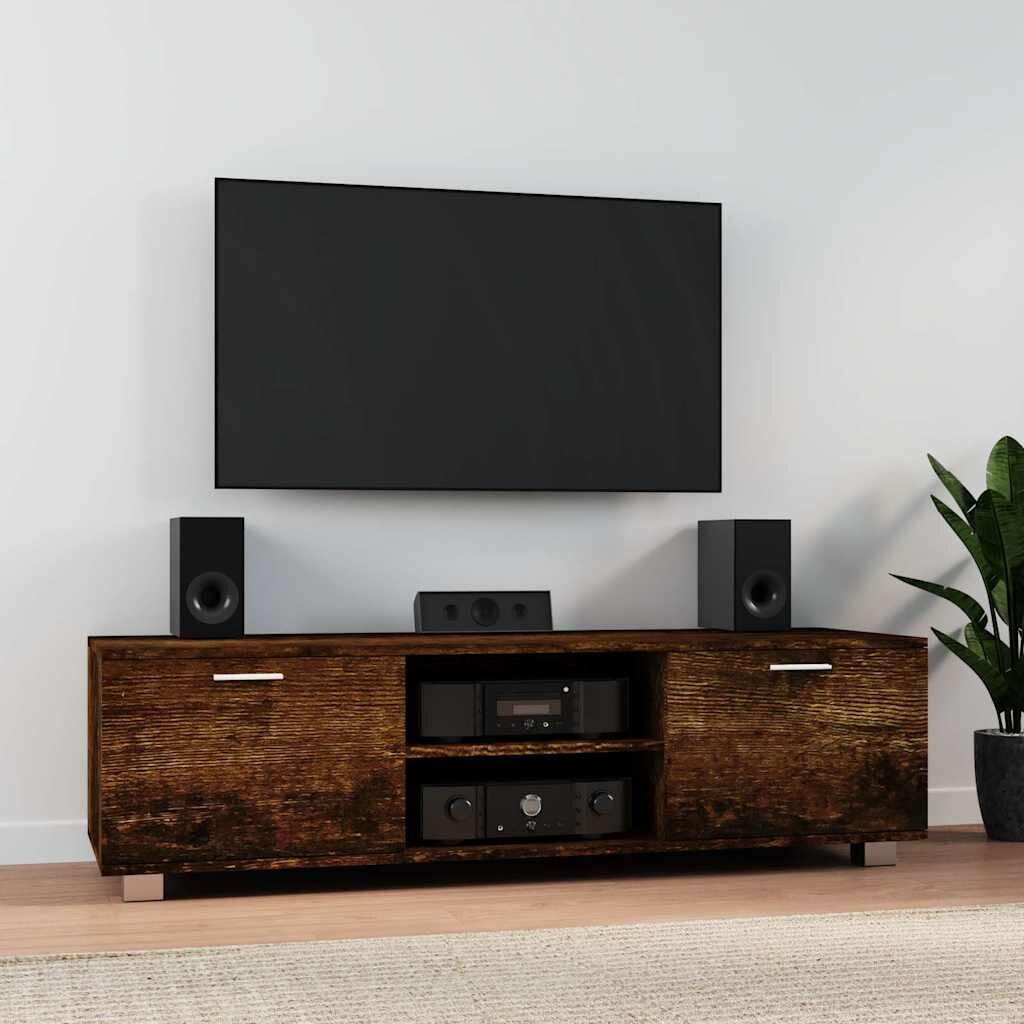 vidaXL ТВ шкаф опушен дъб 140x405x35 см инженерно дърво